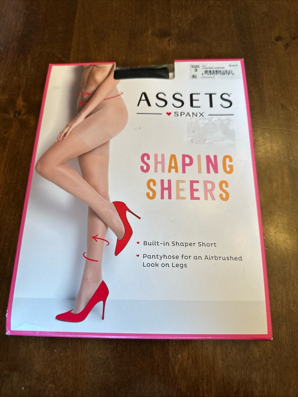 ASSETS by Spanx womens Shaping Sheers full length pantyhose black size 3